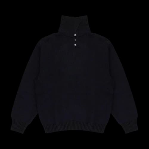 Aimé Leon Dore Button Turtleneck Sweater 'Navy'