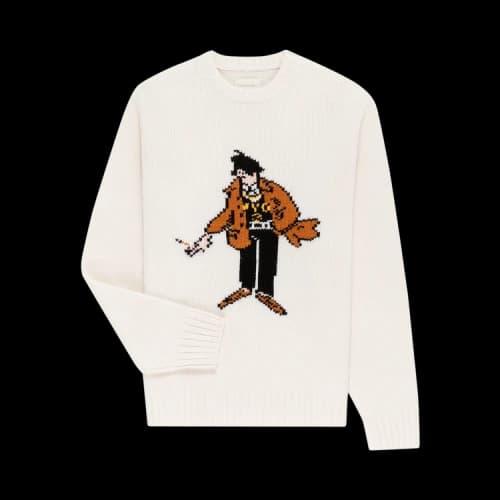 Aimé Leon Dore Caricature Knit Sweater 'Pristine'