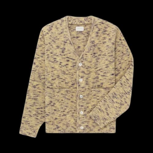 Aimé Leon Dore Space Dyed Mohair Cardigan 'Yellow'