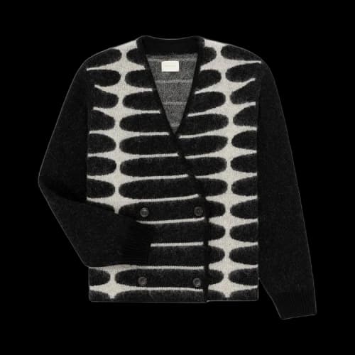 Aimé Leon Dore Double Breasted Mohair Cardigan 'Black'