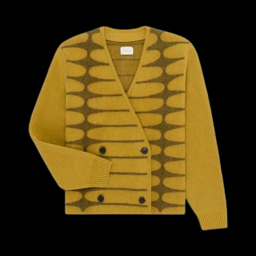 Aimé Leon Dore Double Breasted Mohair Cardigan 'Mustard'