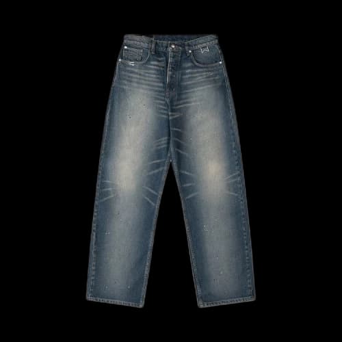 Rhude Wide Leg Denim Pants 'Light Indigo'