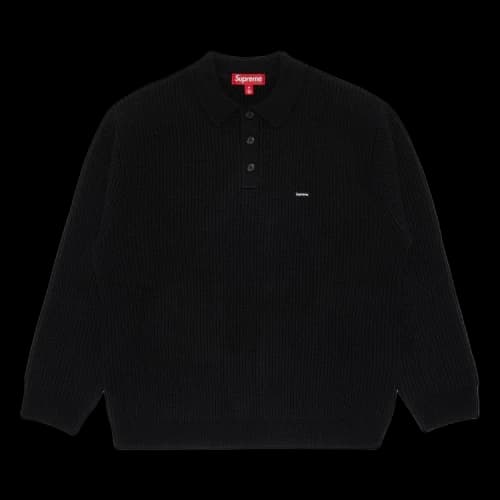 Supreme Small Box Polo Sweater 'Black'