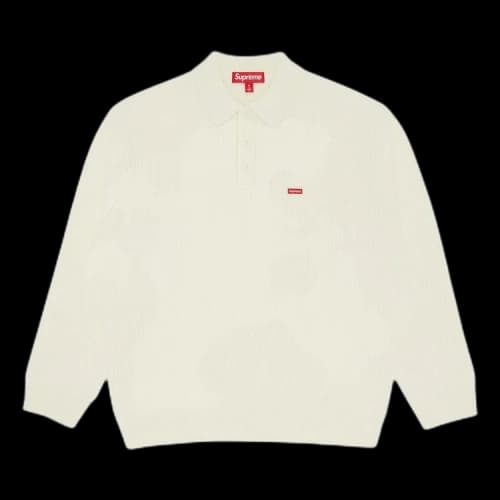 Supreme Small Box Polo Sweater 'Ivory'