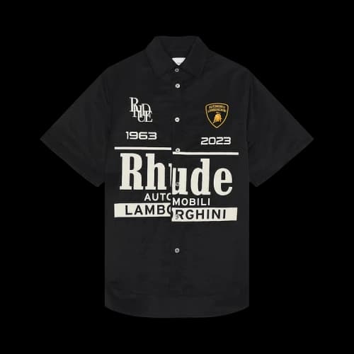 Rhude x Automobili Lamborghini Uno Button Up Shirt 'Black'