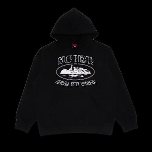 Supreme x Corteiz Rules The World Hooded Sweatshirt 'Black'