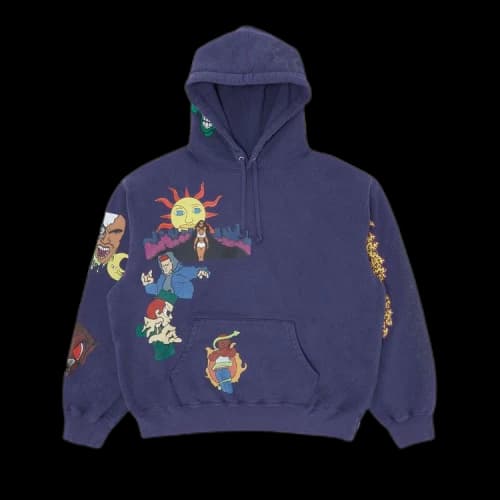 Supreme Sunrise Hooded Sweatshirt 'Washed Navy'