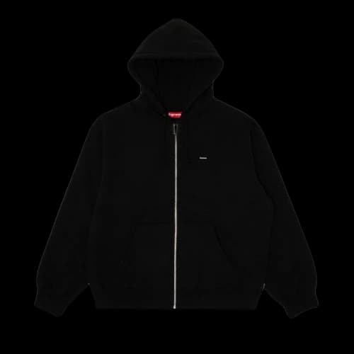 Supreme Small Box Zip Up Hooded Sweatshirt 'Black'