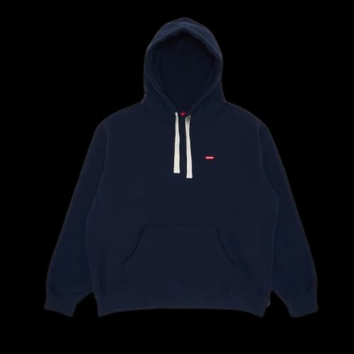 Supreme Small Box Drawcord Hooded Sweatshirt 'Navy'