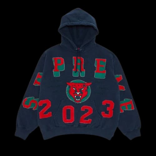 Supreme Washed Panther Hooded Sweatshirt 'Navy'