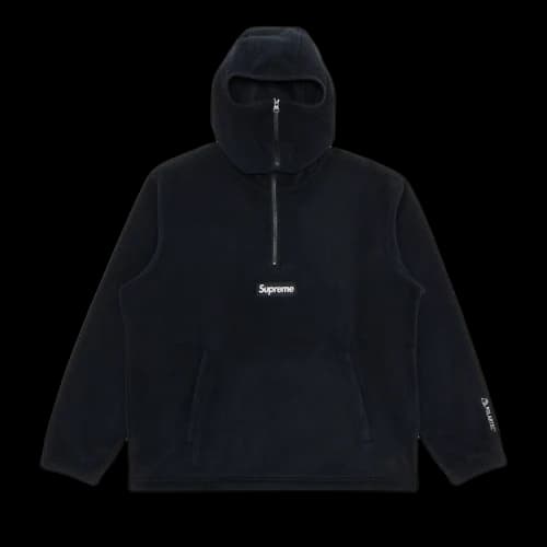 Supreme Polartec Facemask Half Zip Hooded Sweatshirt 'Black'