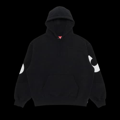 Supreme Big Logo Jacquard Hooded Sweatshirt 'Black'
