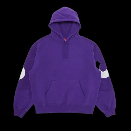 Supreme Big Logo Jacquard Hooded Sweatshirt 'Purple'