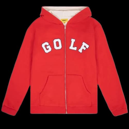 GOLF WANG Thermal Lined Zip Hoodie 'Red'