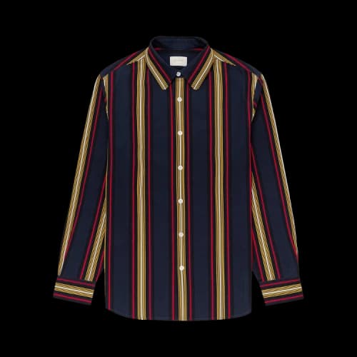 Aimé Leon Dore Printed Stripe Shirt 'Navy'