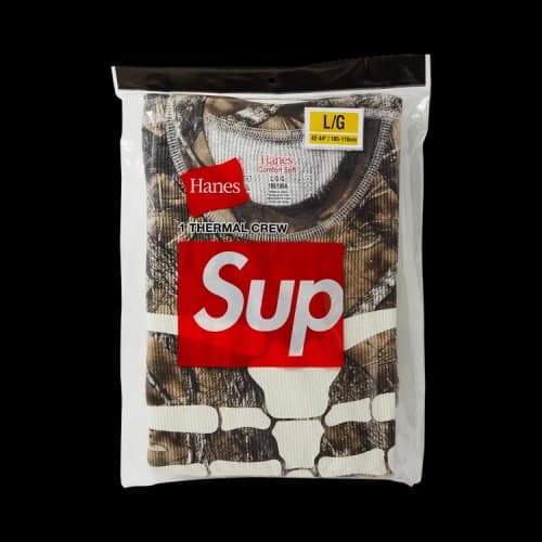 Supreme x Hanes Bones Thermal Crew (1 Pack) 'TrueTimber HTC Fall Camo'