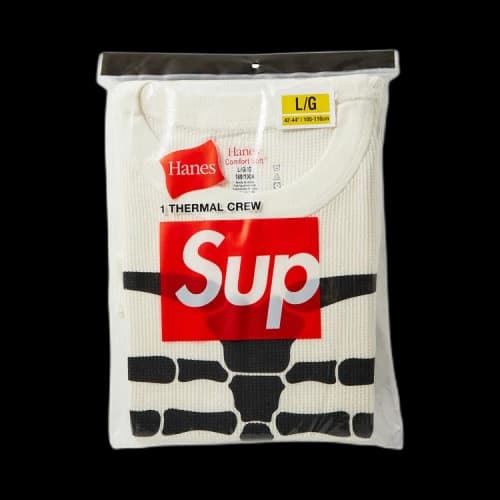 Supreme x Hanes Bones Thermal Crew (1 Pack) 'Natural'