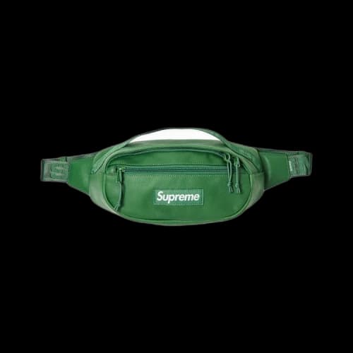 Supreme Leather Waist Bag 'Green'