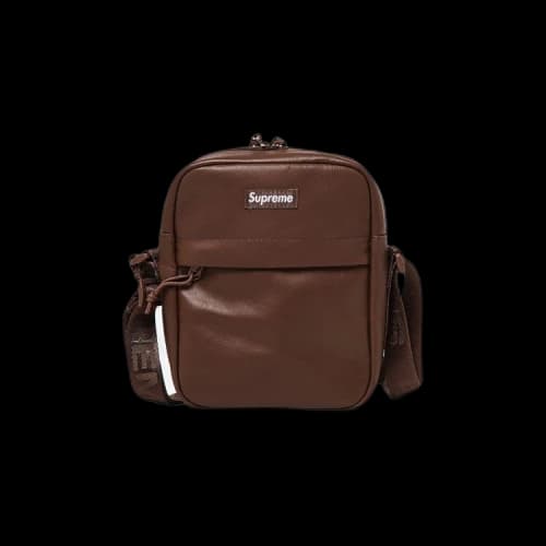 Supreme Leather Shoulder Bag 'Brown'