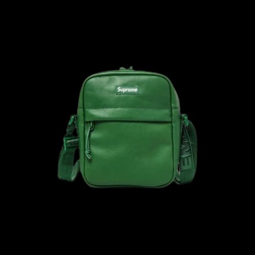 Supreme Leather Shoulder Bag 'Green'