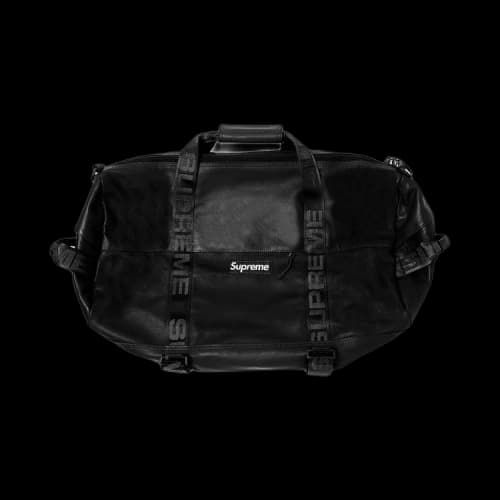 Supreme Leather Duffle Bag 'Black'