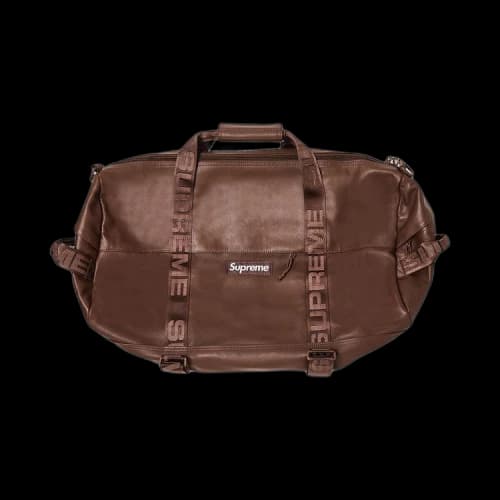 Supreme Leather Duffle Bag 'Brown'