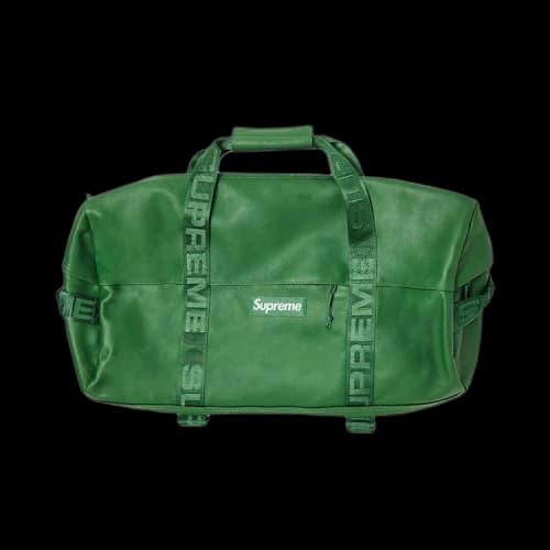 Supreme Leather Duffle Bag 'Green'