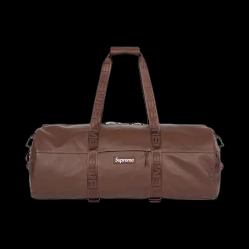 Supreme Leather Large Duffle Bag 'Brown'