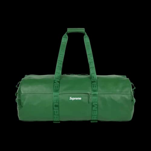 Supreme Leather Large Duffle Bag 'Green'