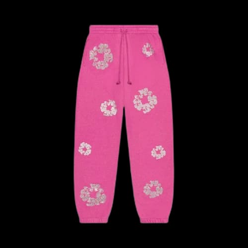 Denim Tears Cashmere Swarovski Cotton Wreath Sweatpants 'Pink'