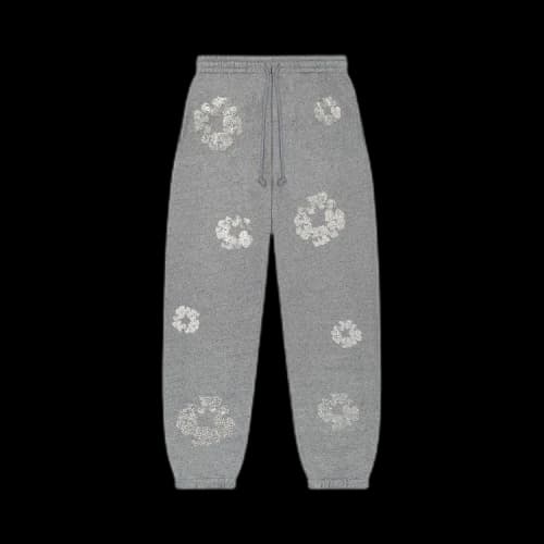 Denim Tears Cashmere Swarovski Cotton Wreath Sweatpants 'Grey'