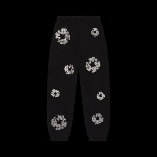 Denim Tears Cashmere Swarovski Cotton Wreath Sweatpants 'Black'