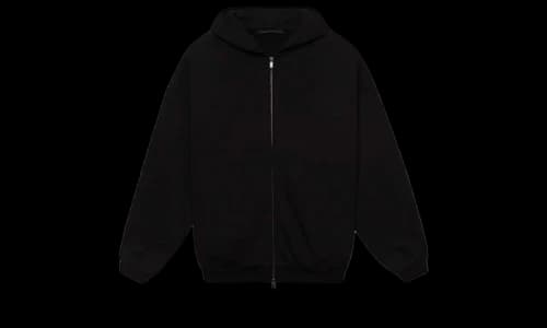 Fear of God Essentials Heavy Fleece Full Zip Hoodie Black