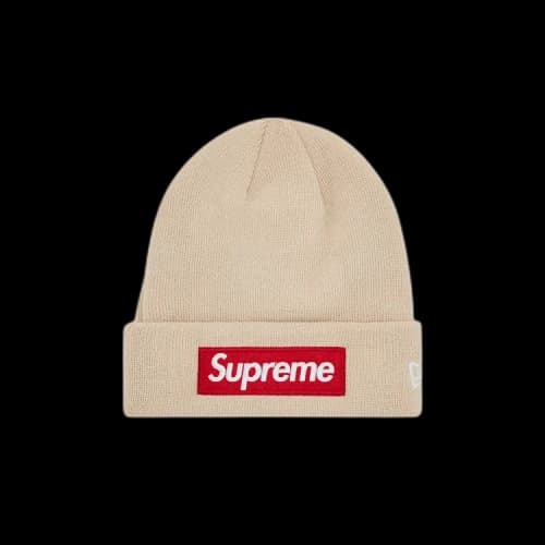 Supreme x New Era Box Logo Beanie 'Stone'