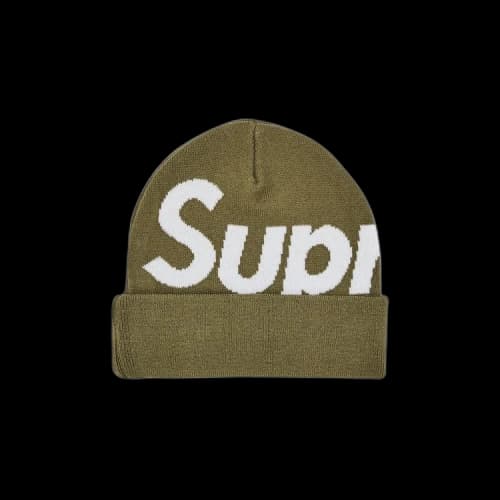 Supreme Big Logo Beanie 'Light Olive'