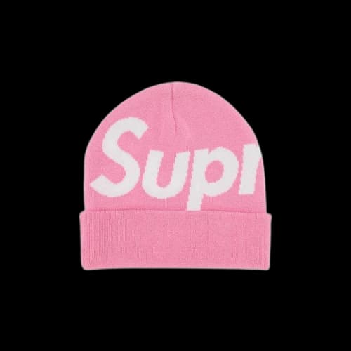Supreme Big Logo Beanie 'Pink'