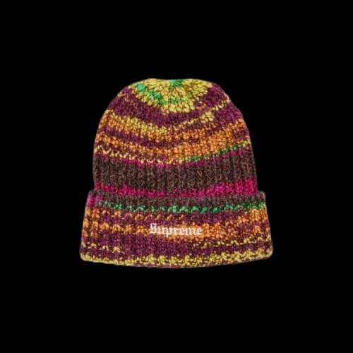 Supreme Space Dye Stripe Beanie 'Brown'