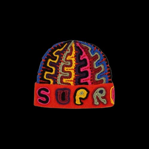 Supreme Yarn Appliqué Beanie 'Dark Orange'