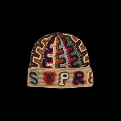Supreme Yarn Appliqué Beanie 'Khaki'