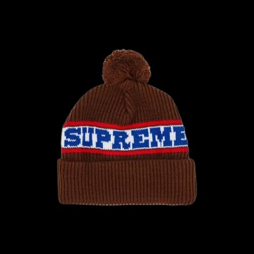 Supreme Big Stripe Beanie 'Brown'