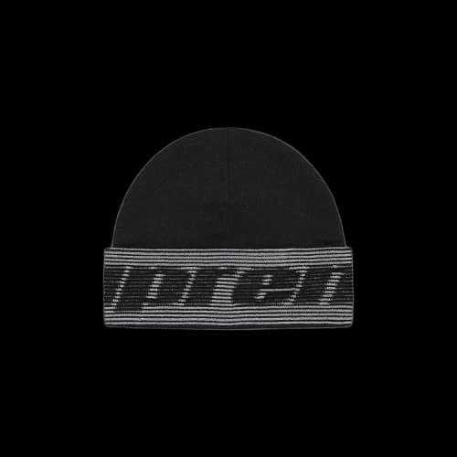 Supreme Reflective Jacquard Beanie 'Black'