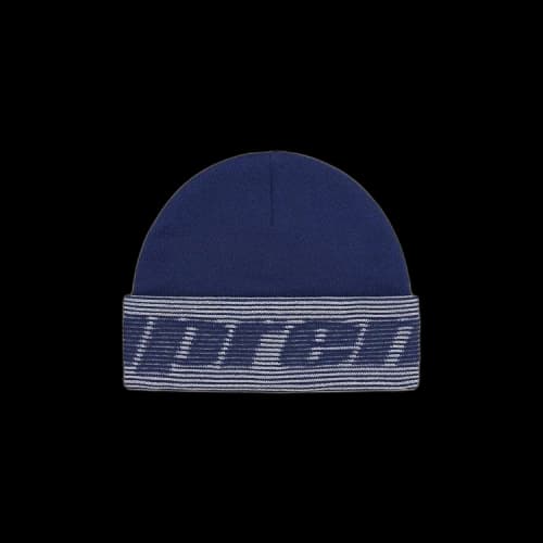 Supreme Reflective Jacquard Beanie 'Navy'