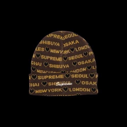 Supreme Hearts Beanie 'Brown'