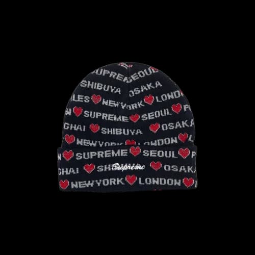 Supreme Hearts Beanie 'Navy'
