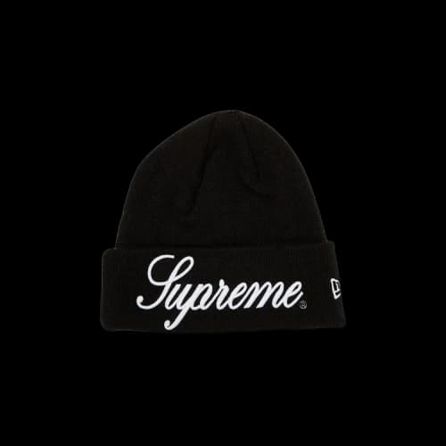 Supreme New Era Script Beanie 'Black'