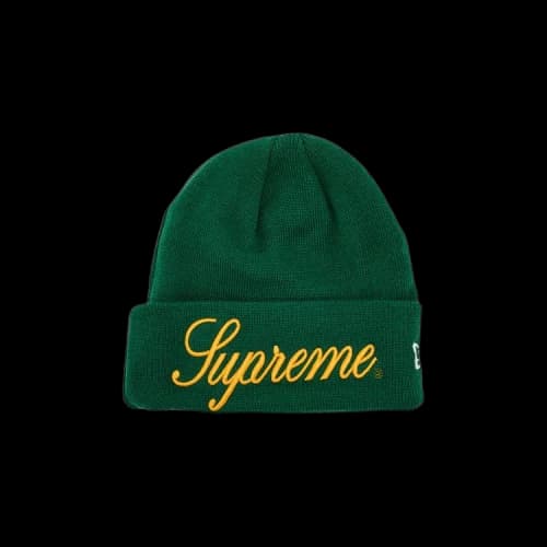 Supreme New Era Script Beanie 'Green'