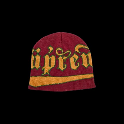 Supreme New Era Accent Beanie 'Cardinal'