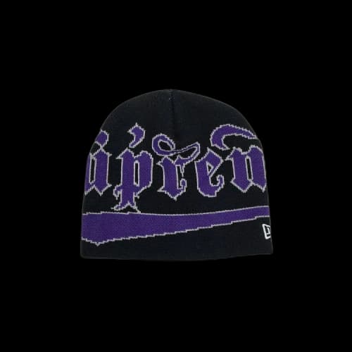 Supreme New Era Accent Beanie 'Navy'