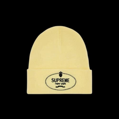 Supreme Crest Beanie 'Light Yellow'
