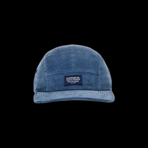 Supreme Corduroy Pocket Camp Cap 'Blue'